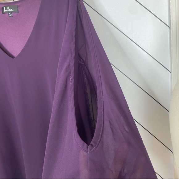 Lulus Purple Shift Dress with Split Sleeves - Size Large - Picture 6 of 8